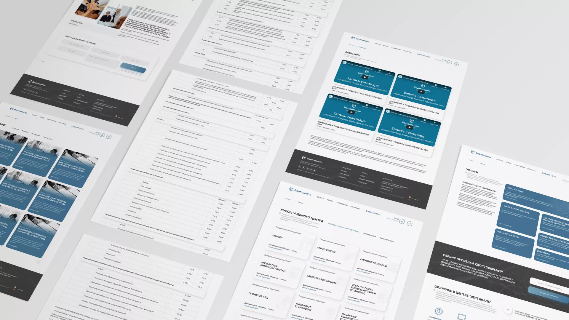 Создание сайта учебного центра «Вертикаль» в Спасске-Дальнем