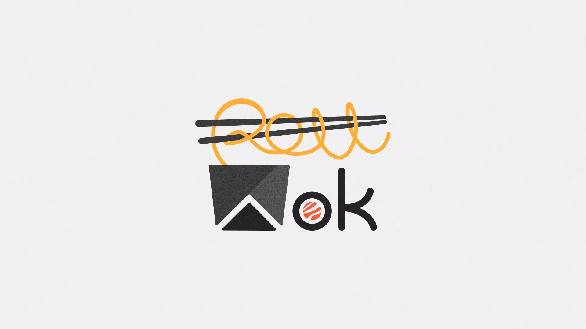 Разработка логотипа суши-бара «Roll Wok Club» в Спасске-Дальнем